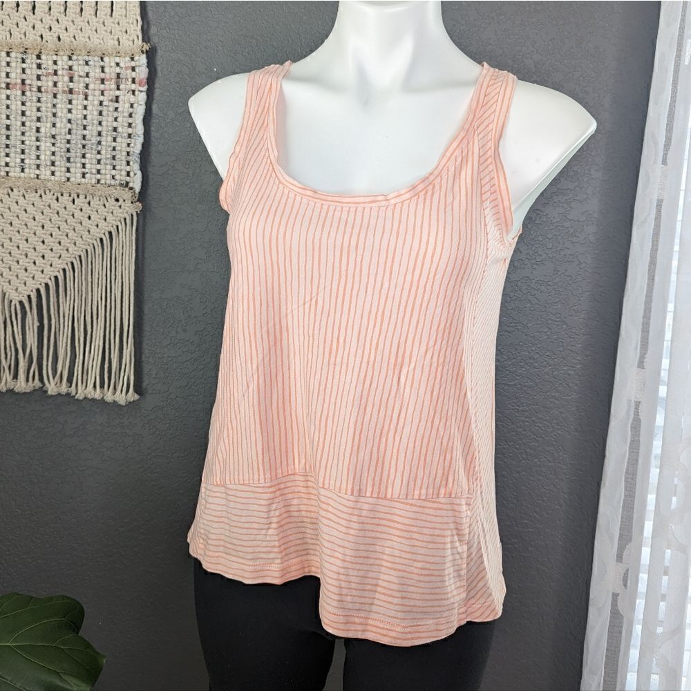 Eddie Bauer Peach Striped Tank Top